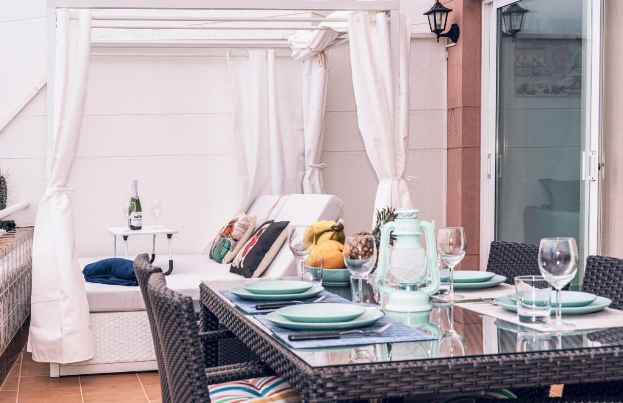 Luxury Penthouse 105M2,Bali Bed,Heated Pool,Sunset Daire Costa Adeje Dış mekan fotoğraf